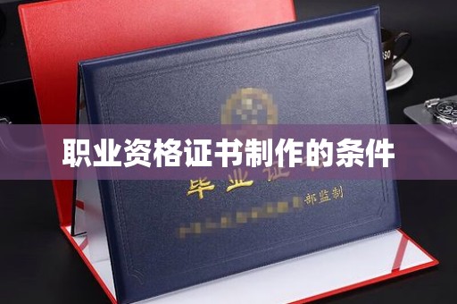 黔南职业资格证书制作的条件